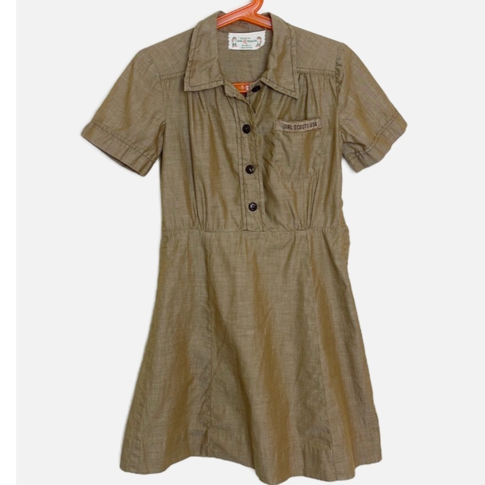 Vintage Girl Scout Brownie uniform dress
